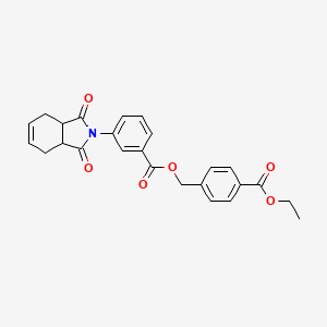 molecular formula C25H23NO6 B4044092 4-(ethoxycarbonyl)benzyl 3-(1,3-dioxo-1,3,3a,4,7,7a-hexahydro-2H-isoindol-2-yl)benzoate 