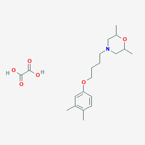 4-[4-(3,4-Dimethylphenoxy)butyl]-2,6-dimethylmorpholine;oxalic acid