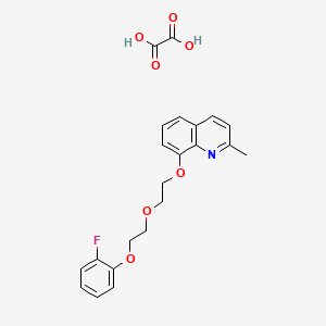 8-[2-[2-(2-Fluorophenoxy)ethoxy]ethoxy]-2-methylquinoline;oxalic acid