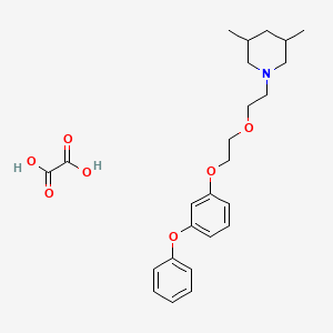 molecular formula C25H33NO7 B4044114 3,5-Dimethyl-1-[2-[2-(3-phenoxyphenoxy)ethoxy]ethyl]piperidine;oxalic acid 