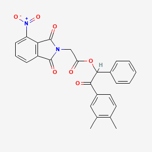 2-(3,4-dimethylphenyl)-2-oxo-1-phenylethyl (4-nitro-1,3-dioxo-1,3-dihydro-2H-isoindol-2-yl)acetate