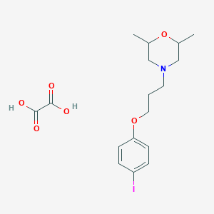 molecular formula C17H24INO6 B4044140 4-[3-(4-碘苯氧基)丙基]-2,6-二甲基吗啡啉草酸盐 