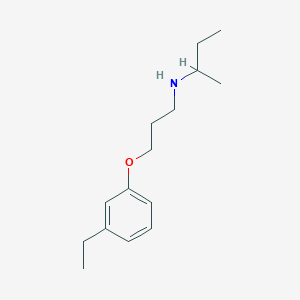 molecular formula C15H25NO B4044142 N-[3-(3-ethylphenoxy)propyl]butan-2-amine 