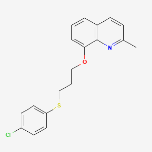 molecular formula C19H18ClNOS B4044152 8-{3-[(4-氯苯基)硫基]丙氧基}-2-甲基喹啉 