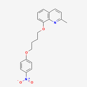 molecular formula C20H20N2O4 B4044159 2-甲基-8-[4-(4-硝基苯氧基)丁氧基]喹啉 