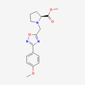 molecular formula C16H19N3O4 B4044169 methyl 1-{[3-(4-methoxyphenyl)-1,2,4-oxadiazol-5-yl]methyl}-L-prolinate 