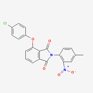 molecular formula C21H13ClN2O5 B4044177 4-(4-chlorophenoxy)-2-(4-methyl-2-nitrophenyl)-1H-isoindole-1,3(2H)-dione 