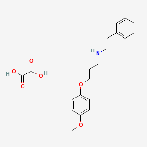 molecular formula C20H25NO6 B4044178 [3-(4-甲氧基苯氧基)丙基](2-苯乙基)胺草酸盐 