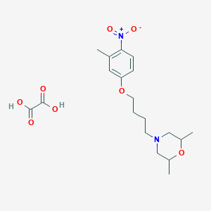 molecular formula C19H28N2O8 B4044203 2,6-二甲基-4-[4-(3-甲基-4-硝基苯氧基)丁基]吗啉草酸盐 