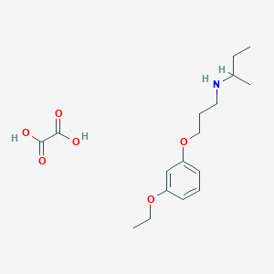 molecular formula C17H27NO6 B4044205 N-[3-(3-ethoxyphenoxy)propyl]butan-2-amine;oxalic acid 