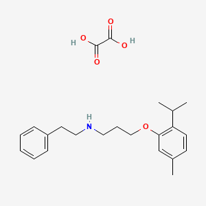 molecular formula C23H31NO5 B4044221 草酸[3-(2-异丙基-5-甲基苯氧基)丙基](2-苯乙基)胺 