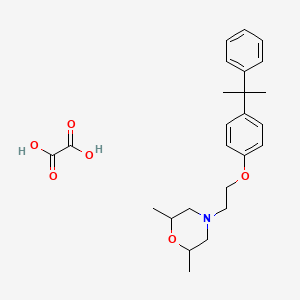 molecular formula C25H33NO6 B4044229 草酸2,6-二甲基-4-{2-[4-(1-甲基-1-苯乙基)苯氧基]乙基}吗啉 