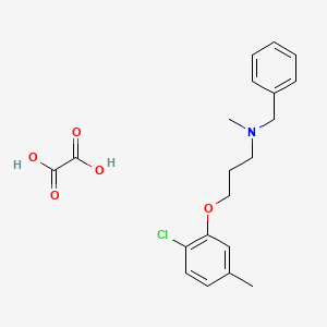 molecular formula C20H24ClNO5 B4044235 N-苄基-3-(2-氯-5-甲基苯氧基)-N-甲基-1-丙胺草酸盐 