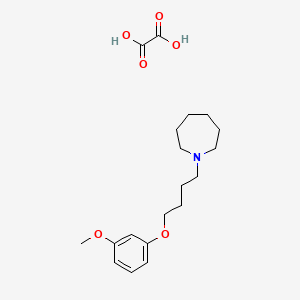 molecular formula C19H29NO6 B4044239 1-[4-(3-Methoxyphenoxy)butyl]azepane;oxalic acid 