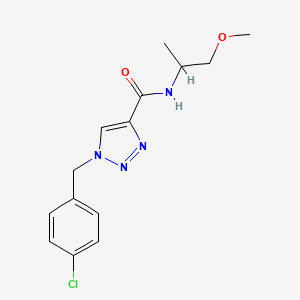 molecular formula C14H17ClN4O2 B4044245 1-(4-氯苄基)-N-(2-甲氧基-1-甲基乙基)-1H-1,2,3-三唑-4-甲酰胺 