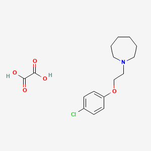 molecular formula C16H22ClNO5 B4044253 1-[2-(4-氯苯氧基)乙基]氮杂环己烷草酸 