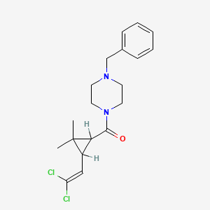 molecular formula C19H24Cl2N2O B4044254 (4-benzylpiperazin-1-yl)-[3-(2,2-dichloroethenyl)-2,2-dimethylcyclopropyl]methanone 