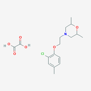 molecular formula C17H24ClNO6 B4044261 4-[2-(2-氯-4-甲基苯氧基)乙基]-2,6-二甲基吗啉草酸盐 