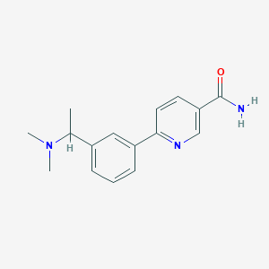 molecular formula C16H19N3O B4044262 6-{3-[1-(二甲氨基)乙基]苯基}烟酰胺 