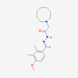 molecular formula C19H29N3O2 B404427 2-(1-azocanyl)-N'-(4-methoxy-2,3-dimethylbenzylidene)acetohydrazide 