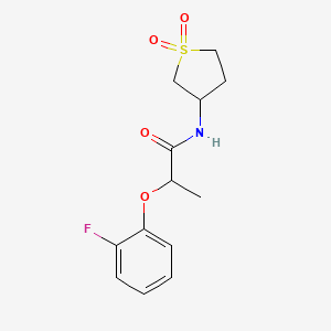 molecular formula C13H16FNO4S B4044272 N-(1,1-二氧化四氢-3-噻吩基)-2-(2-氟苯氧基)丙酰胺 