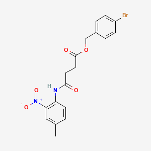 4-bromobenzyl 4-[(4-methyl-2-nitrophenyl)amino]-4-oxobutanoate