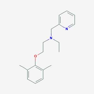 molecular formula C18H24N2O B4044301 2-(2,6-二甲苯氧基)-N-乙基-N-(吡啶-2-基甲基)乙胺 