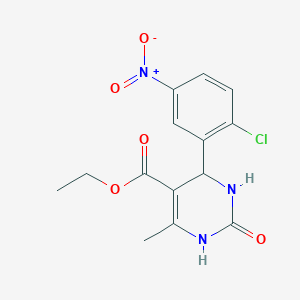 ethyl 4-(2-chloro-5-nitrophenyl)-6-methyl-2-oxo-3,4-dihydro-1H-pyrimidine-5-carboxylate