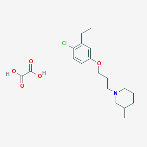 molecular formula C19H28ClNO5 B4044330 草酸 1-[3-(4-氯-3-乙基苯氧基)丙基]-3-甲基哌啶 