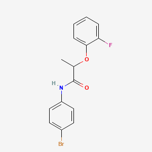 molecular formula C15H13BrFNO2 B4044340 N-(4-溴苯基)-2-(2-氟苯氧基)丙酰胺 