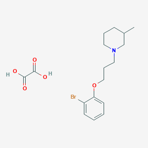 molecular formula C17H24BrNO5 B4044354 1-[3-(2-溴苯氧基)丙基]-3-甲基哌啶草酸盐 