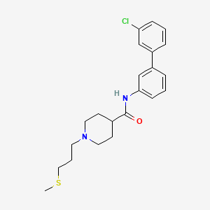 molecular formula C22H27ClN2OS B4044362 N-(3'-chloro-3-biphenylyl)-1-[3-(methylthio)propyl]-4-piperidinecarboxamide 