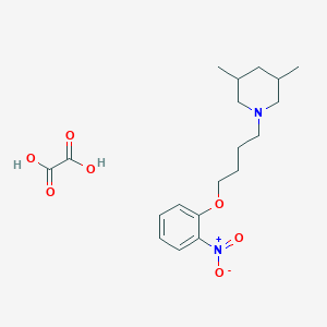 molecular formula C19H28N2O7 B4044389 3,5-二甲基-1-[4-(2-硝基苯氧基)丁基]哌啶草酸盐 