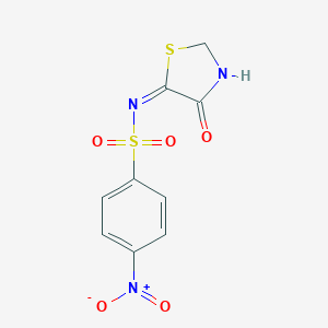 molecular formula C9H7N3O5S2 B404439 4-nitro-N-(4-oxo-1,3-thiazolidin-5-ylidene)benzenesulfonamide 