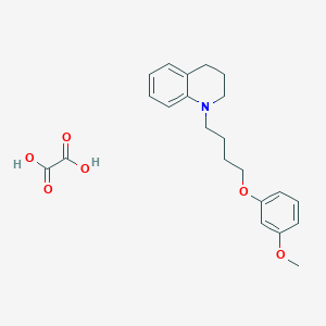 molecular formula C22H27NO6 B4044391 1-[4-(3-methoxyphenoxy)butyl]-3,4-dihydro-2H-quinoline;oxalic acid 