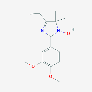 molecular formula C15H22N2O3 B404440 2-[3,4-bis(methyloxy)phenyl]-4-ethyl-5,5-dimethyl-2,5-dihydro-1H-imidazol-1-ol 