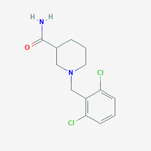 1-[(2,6-Dichlorophenyl)methyl]piperidine-3-carboxamide