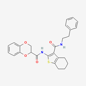 N-(3-{[(2-phenylethyl)amino]carbonyl}-4,5,6,7-tetrahydro-1-benzothien-2-yl)-2,3-dihydro-1,4-benzodioxine-2-carboxamide