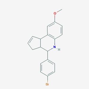 molecular formula C19H18BrNO B404442 4-(4-bromophenyl)-3a,4,5,9b-tetrahydro-3H-cyclopenta[c]quinolin-8-yl methyl ether 