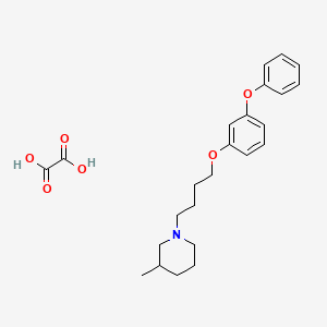 3-Methyl-1-[4-(3-phenoxyphenoxy)butyl]piperidine;oxalic acid