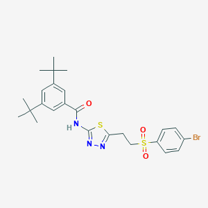 N-(5-{2-[(4-bromophenyl)sulfonyl]ethyl}-1,3,4-thiadiazol-2-yl)-3,5-ditert-butylbenzamide