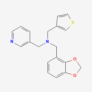 molecular formula C19H18N2O2S B4044479 (1,3-苯并二氧杂环-4-基甲基)(吡啶-3-基甲基)(3-噻吩基甲基)胺 