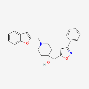 1-(1-benzofuran-2-ylmethyl)-4-[(3-phenyl-5-isoxazolyl)methyl]-4-piperidinol