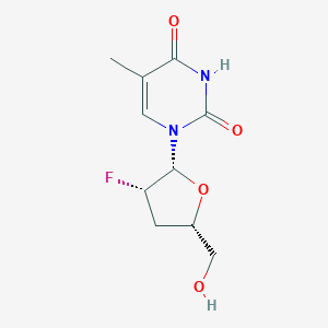 molecular formula C10H13FN2O4 B040445 1-[(2R,3S,5S)-3-fluoro-5-(hydroxymethyl)oxolan-2-yl]-5-methylpyrimidine-2,4-dione CAS No. 121353-89-7