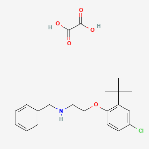 molecular formula C21H26ClNO5 B4044505 N-苄基-2-(2-叔丁基-4-氯苯氧基)乙胺草酸盐 