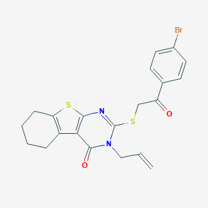 2-[2-(4-Bromophenyl)-2-oxoethyl]sulfanyl-3-prop-2-enyl-5,6,7,8-tetrahydro-[1]benzothiolo[2,3-d]pyrimidin-4-one