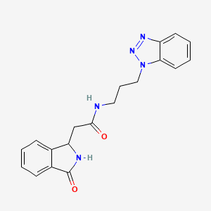 N-[3-(1H-1,2,3-benzotriazol-1-yl)propyl]-2-(3-oxo-2,3-dihydro-1H-isoindol-1-yl)acetamide