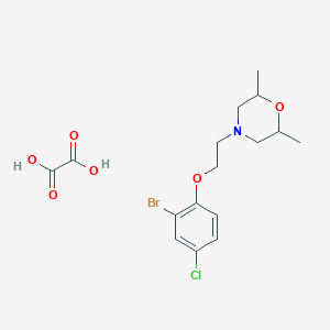 molecular formula C16H21BrClNO6 B4044518 4-[2-(2-Bromo-4-chlorophenoxy)ethyl]-2,6-dimethylmorpholine;oxalic acid 