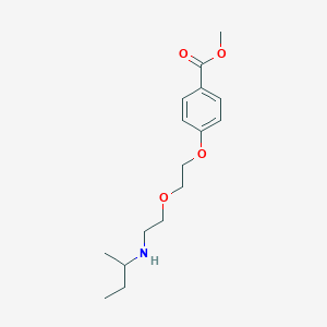 molecular formula C16H25NO4 B4044539 Methyl 4-[2-[2-(butan-2-ylamino)ethoxy]ethoxy]benzoate 