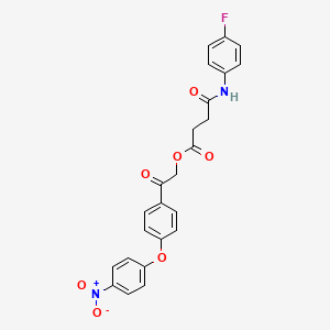 molecular formula C24H19FN2O7 B4044546 2-[4-(4-硝基苯氧基)苯基]-2-氧代乙基 4-[(4-氟苯基)氨基]-4-氧代丁酸酯 